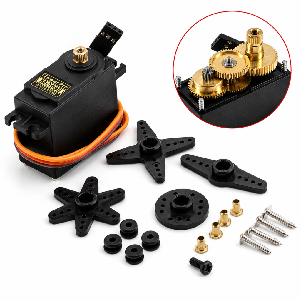 Home MG995 Metal Gear High Torque Servo Motor for Rc Cars and Rc Tractor (180 Degree)